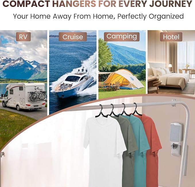 10 Pack Foldable Travel Hangers - Image 5