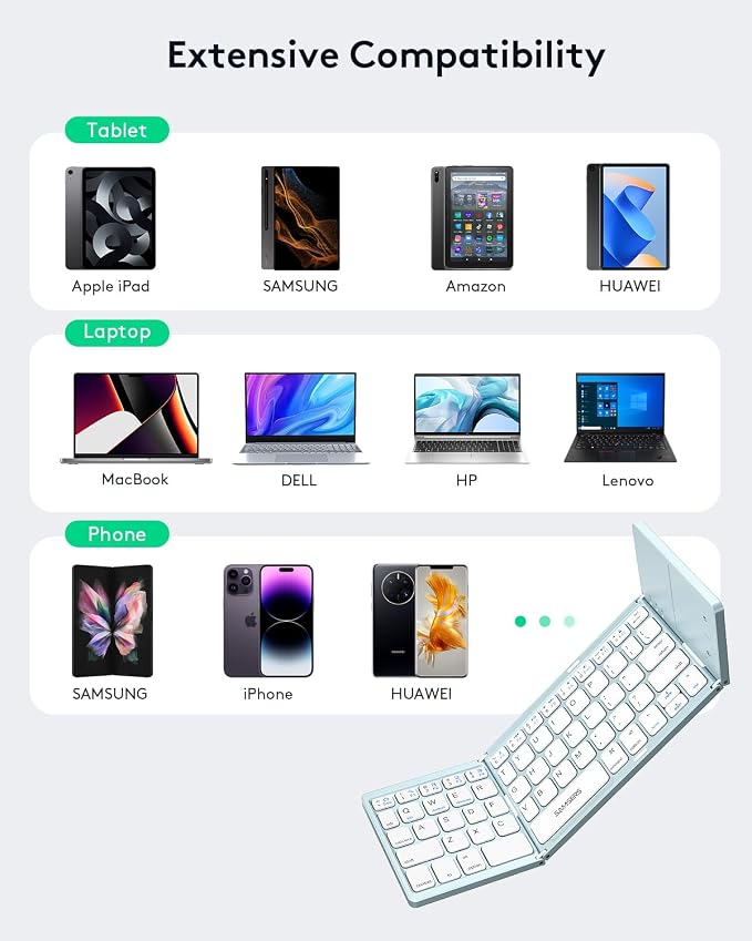 Samsers Foldable Bluetooth Keyboard - Image 4