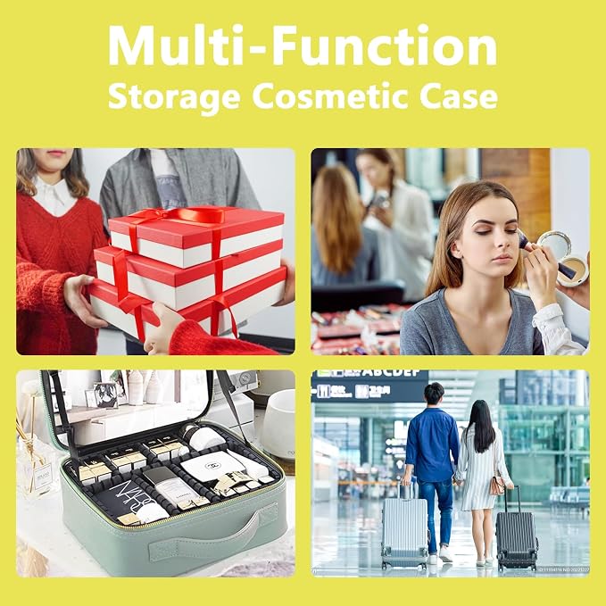 Travel Makeup Bag for Women and Makeup Artists Cosmetic Organizer Large Makeup - Image 5