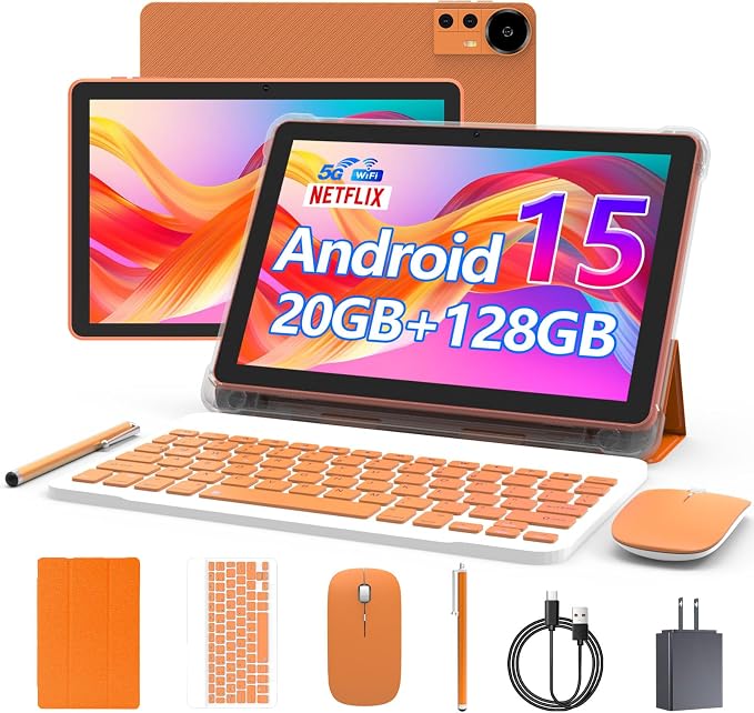 Android 15 Tablet 10 Inch, 2 in 1 Tablets by CUPEISI