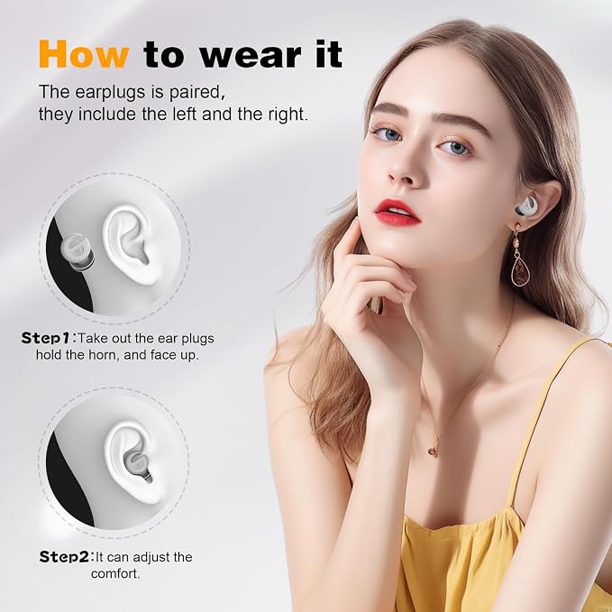 Ear Plugs for Sleeping Noise Cancelling, 38dB Noise Reduction Earplugs - Image 6
