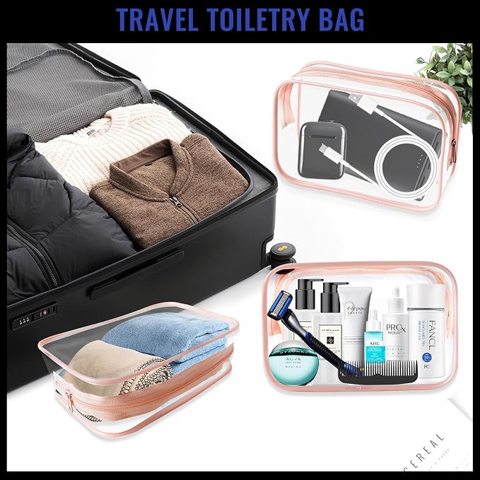 16 Pieces Clear Makeup Bags Bulk, TSA Approved Toiletry Bag - Image 8