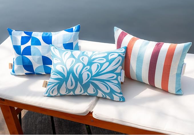 Patio Chairs Headrest Pillows, Outdoor Ledge Pool Lounge Chair Pillows - Image 4