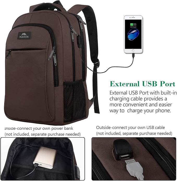 MATEIN 15-inch Laptop Backpack, School Backpack - Image 3