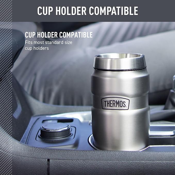 THERMOS Stainless King Vacuum-Insulated Travel Tumbler, 16 Ounce, Army Green - Image 3