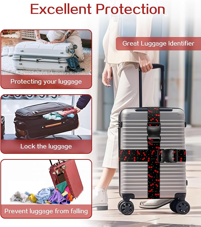 Luggage Straps for Suitcases Travel Belt Luggage Band Heavy Duty Traveling - Image 4