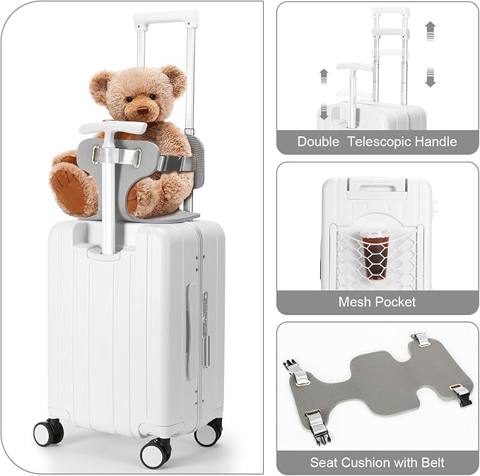 MRPLUM Carry On Luggage Double Handle Suitcase - Image 3