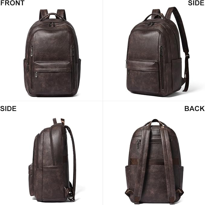 30L Business Laptop Backpack for Women Men, Travel Work Backpack Purse Faux - Image 6