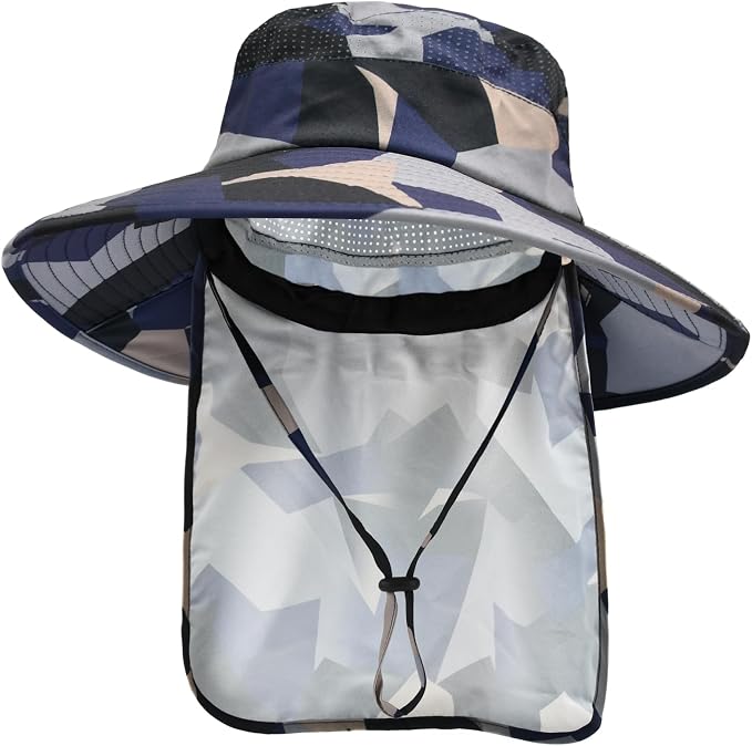 Sun Hats for Men Women Fishing Hat UPF 50+ Breathable Wide Brim Bucket Hats by ZOORON