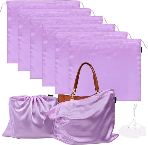 6 Pack Dust Bags for Handbags Silk Dust Cover Bag for Handbags Purses Shoes by GONGKANGYUAN