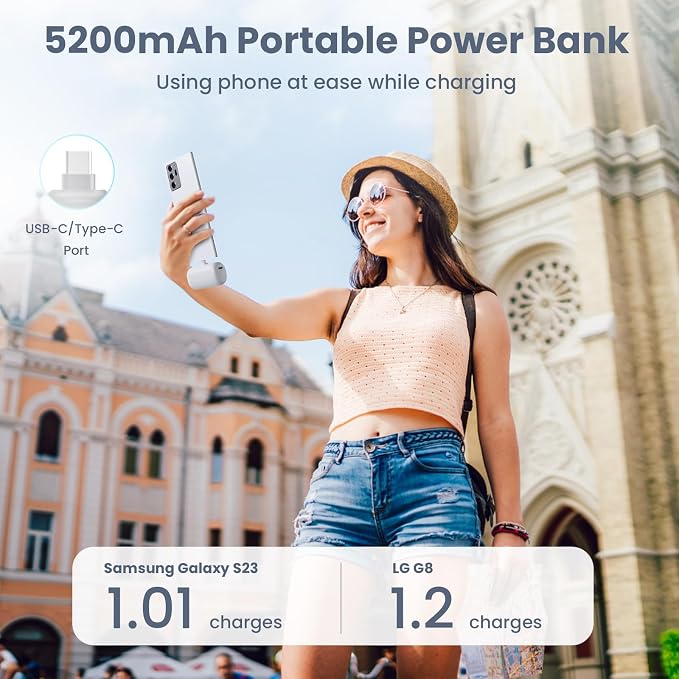 Mini Portable Charger 5200mAh Power Bank, 3A PD USB C Cell Phone Portable Power - Image 7