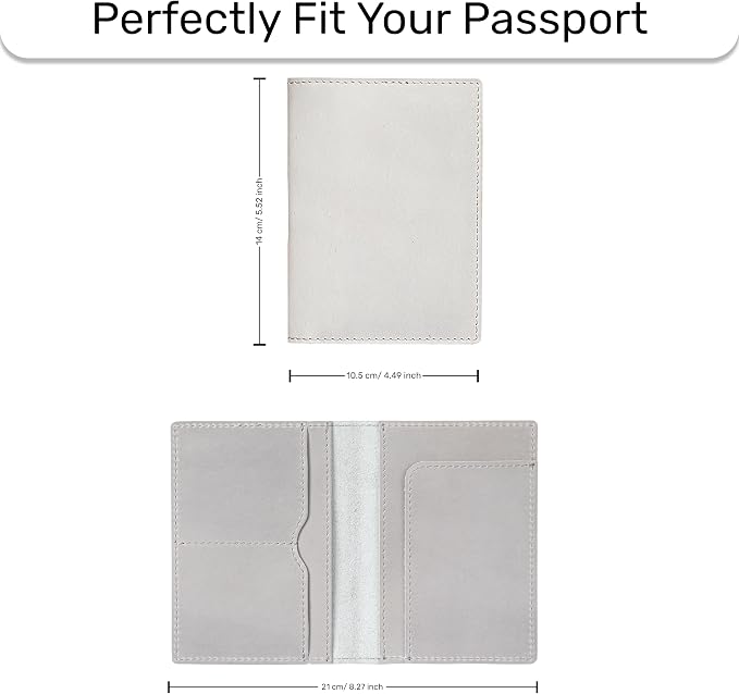 HIFA Leather Passport Holder, Handmade Passport Cover - Image 6