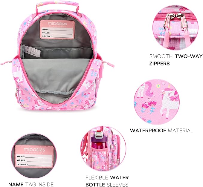 mibasies Toddler Backpack for Girls 2-4: Cute Kids Backpacks for Girls - Image 4
