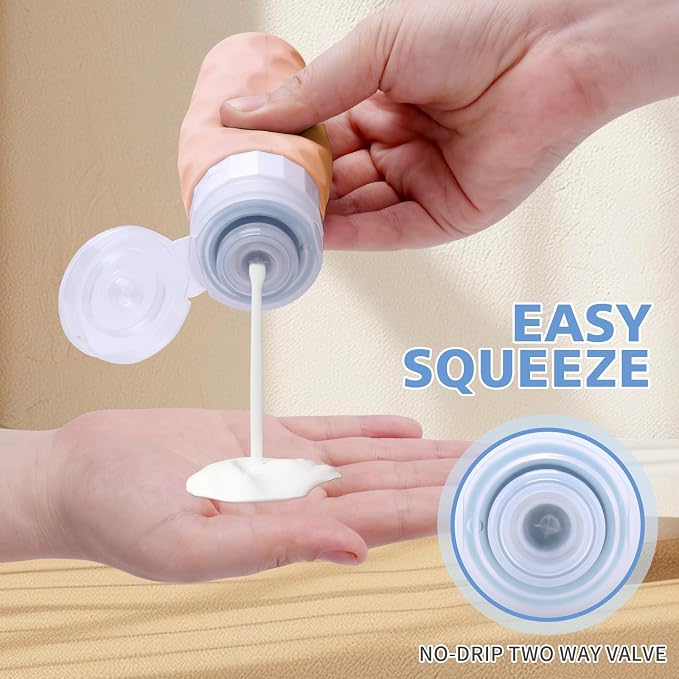 Travel Bottles for Toiletries, BPA Free Leak Proof Premium Silicone Bottles - Image 3