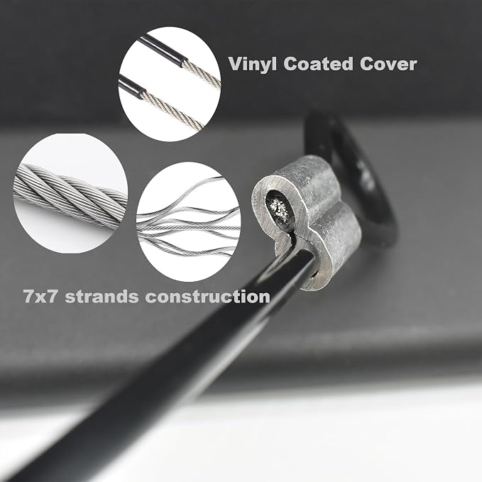5 Pcs 4mm Wire 36 inch Vinyl Coated Stainless Steel Cable - Image 6