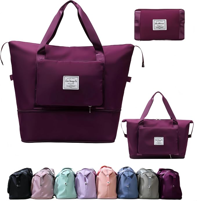 Large Capacity Foldable Travel Bag, Expandable lightweight Carry on Bag by Unknown
