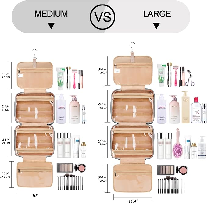 Travel Hanging Toiletry Bag for Women, - Image 2