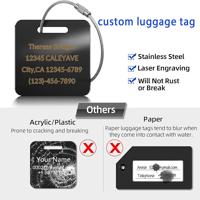Custom Personalized Luggage Tags-Customized Unique tag - Image 6