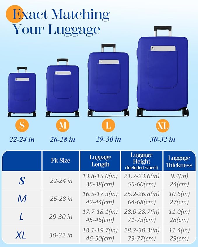 Slohif Luggage Cover for Suitcase Tsa Approved Protector - Image 2