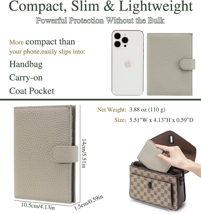 Passport Wallet for Women – Slim RFID Blocking Passport Cover - Image 5