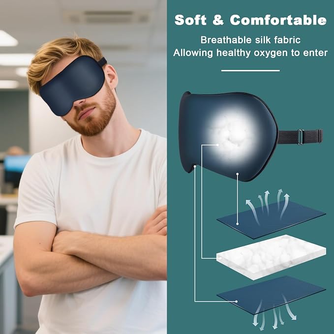 Sleep Mask, Real Natural Pure Silk Eye Masks - Image 4