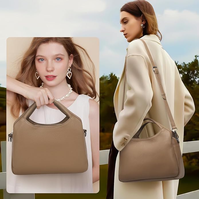 KOGTLA Genuine Leather Purses for Women, Crossbody Shoulder Bags - Image 2