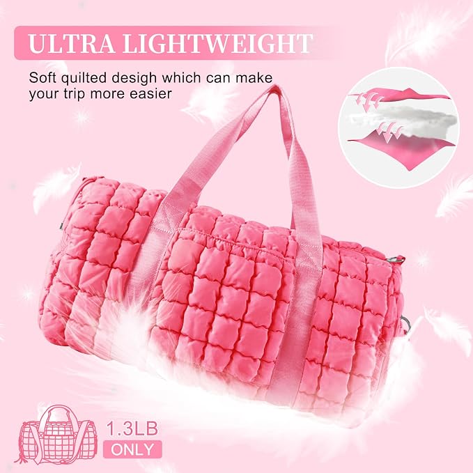 Quilted Travel Duffle Bag Gym Bag - Image 6