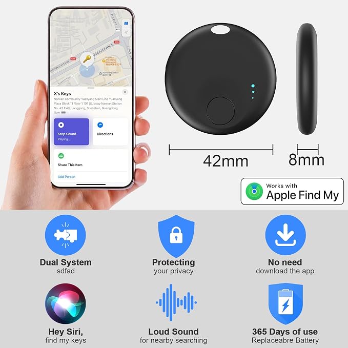 Air Tag for Android or iOS, Air Tags-4 Pack Smart Tag, Dual System Both iOS and - Image 4
