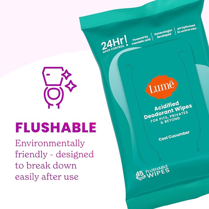 Lume Acidified Deodorant Wipes - Image 7