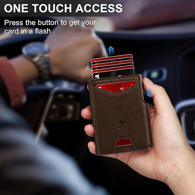 Wallet for Men Wallet with Slim Pop Up Card Holder 9-13 Cards, Bifold - Image 2