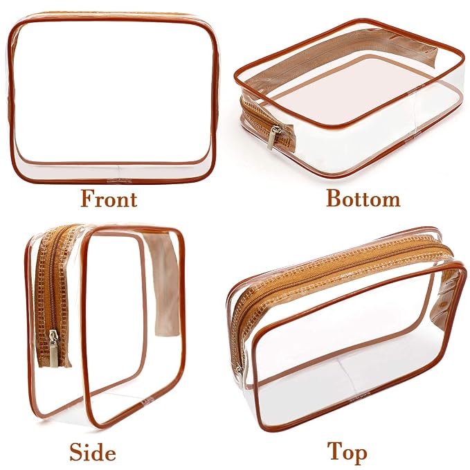 APREUTY Clear Makeup Bags, TSA Approved 6Pcs Cosmetic Makeup Bags Set Clear PVC - Image 8