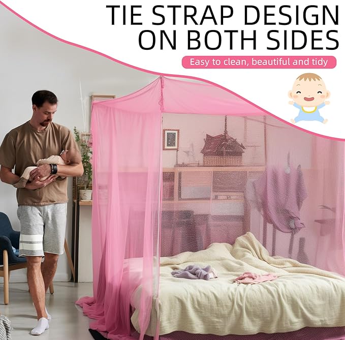 4 Corners Mosquito Net for Mosquiteros para Camas Bed Canopies Netting Bed - Image 5