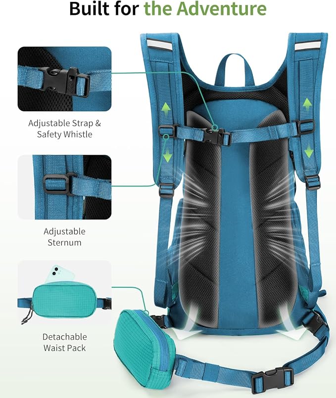ECOHUB Hydration Backpack for Men Women, 20L Lightweight Hiking Daypack Cycling - Image 2