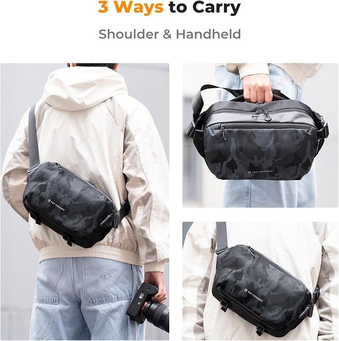 K&F Concept 2 in 1 Sling Bag Everyday Shoulder Bag & Multifunction Photography - Image 6