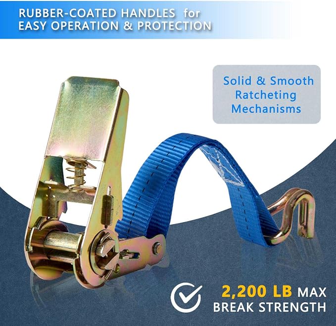 Ratchet Straps, 1 Inch x 16.4 Feet - Image 3
