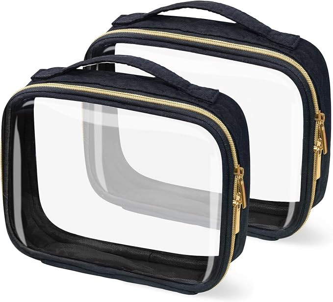 Travel Toiletry Bag, 2 Pack Clear Makeup Bags by FAYORORY
