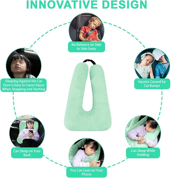 Travel Pillow, Travel Pillow for Kids, Sleeper Hold Pillow Travel, Removable - Image 5
