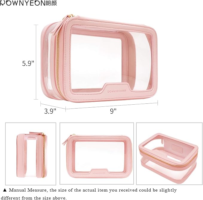 ROWNYEON Clear Makeup Case Toiletry Bag Multipurpose Travel Makeup Train Case - Image 5