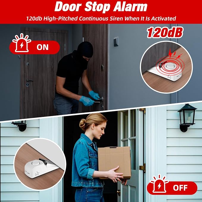 Portable Door Stop Alarm and Traveling Hotel Door Lock, No Installation Required - Image 4