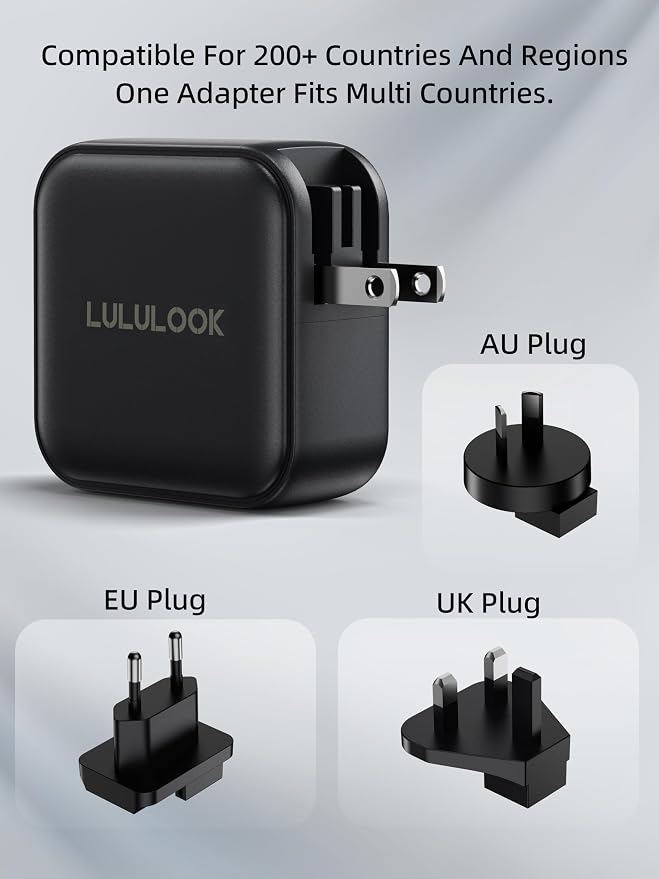 LULULOOK 100W USB C Charger, 4-Port GaN Fast Charging Block, PD Type-C Wall - Image 6