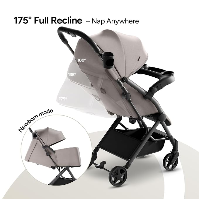 Mompush Lithe V2 Lightweight Travel Stroller, Compact Foldable Baby Stroller - Image 5