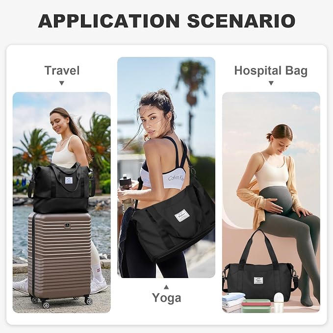 Travel Duffel Bag, Sports Tote Gym Bag, Shoulder Weekender Overnight Bag - Image 3