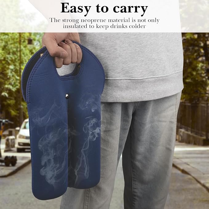 Linkidea Wine Travel Carrier & Cooler Bag, Wine Carrying Tote Picnic Cooler - Image 4