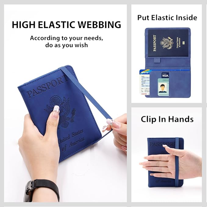 Melsbrinna Premium Leather Passport Holder Covers Case, Waterproof Rfid - Image 2