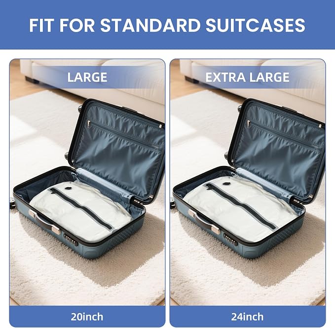 BAGAIL TPU Vacuum Bag for Travel, Reusable Compression Bag - Image 8
