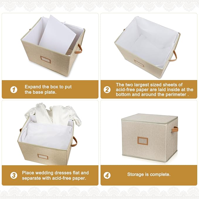 Lukeline Wedding Dress Storage Box, Wedding Dress Preservation Box - Image 6