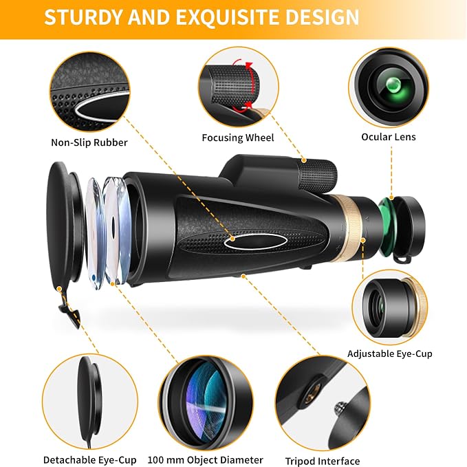 Monocular Telescope 80x100 HD Monoculars - Image 2