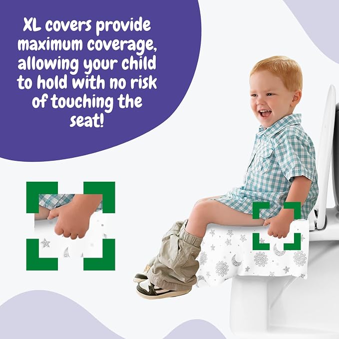 20 Pack Extra Large Disposable Toilet Seat Cover – Toddler Toilet Covers - Image 5
