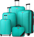 LEAVES KING LARVENDER Luggage Sets 5 Piece, Expandable PP Suitcase by LEAVESKINGLuggageSets