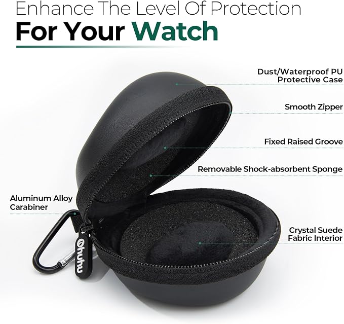 Ohuhu Watch Travel Case for Men Portable Single Watch Box and Storage Organizer - Image 4